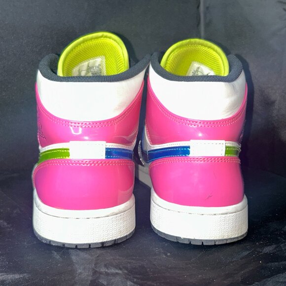 Nike Air Jordan 1 Mid SE GS “Cyber Active Fuchsia” – Mens Size 10 - Picture 3 of 7